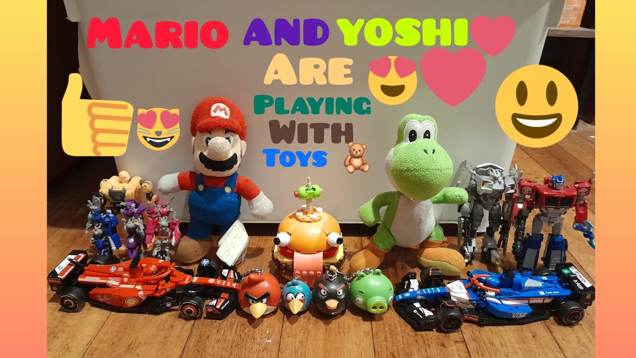 [Plush] mario and yoshi are playing with toys 🧸 