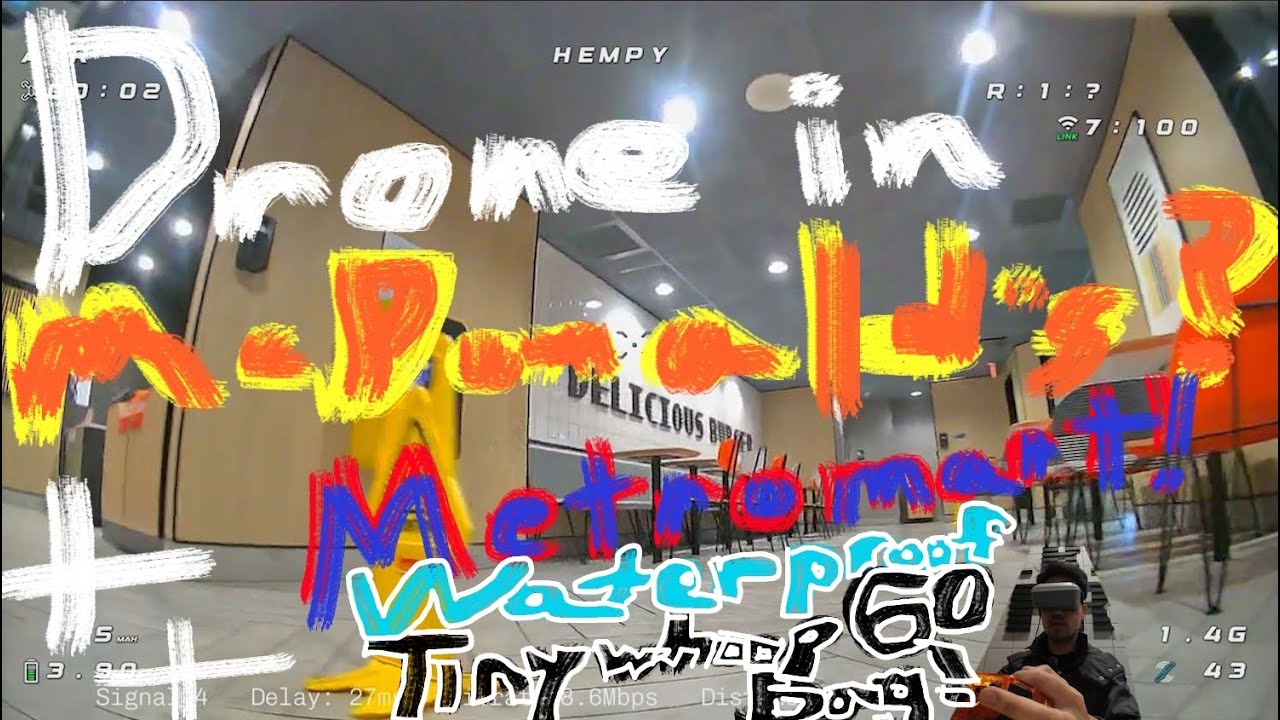 TINYWHOOP INSIDE OF MCDONALDS!?! + Tinwhoop Go Bag Waterproof??  #fpv #fpvdrone #tinywhoop #drone