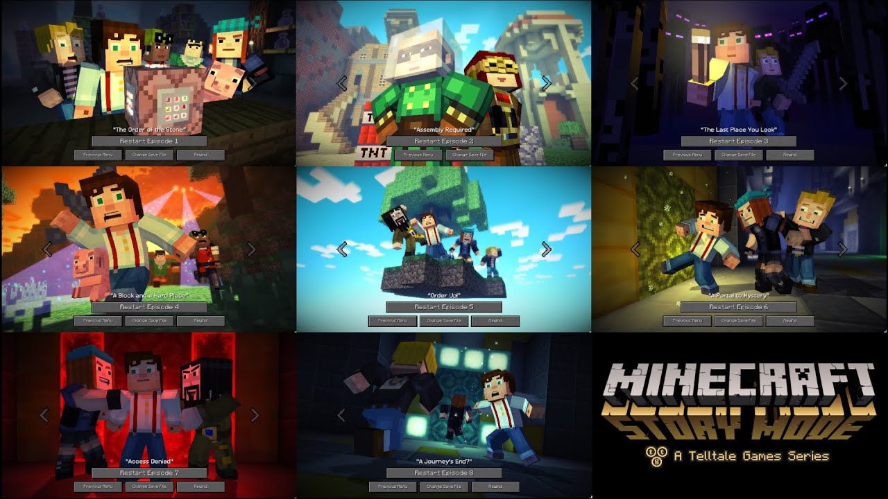 Old WR Minecraft Story Mode Episode Full Game Run (1-8) Speedrun in 9:10:40 (without loads)