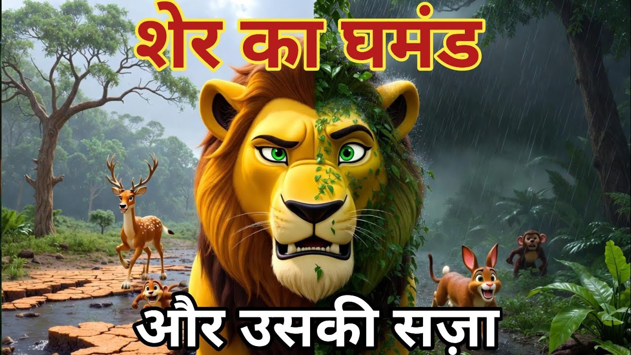 घमंडी शेर की भयानक सज़ा 🦁 | सीख देने वाली हिंदी कहानी | Moral Story