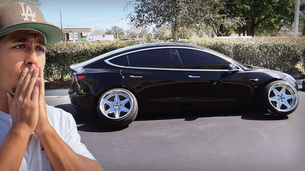 Taywavy Puts Wheels On The First CAMBERED & STANCED TESLA