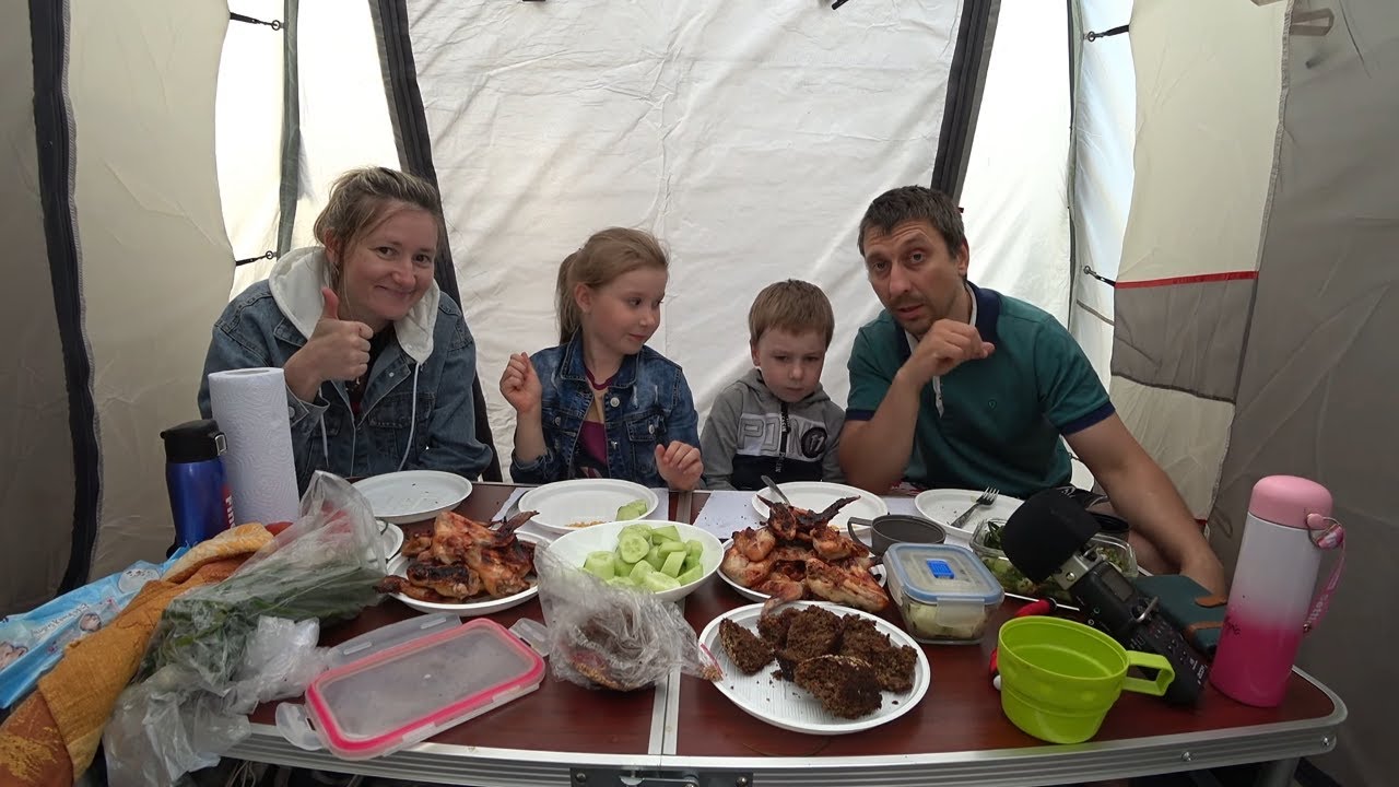 МУКБАНГ КУРИНЫЕ КРЫЛЫШКИ НА ПРИРОДЕ | MUKBANG CHICKEN WINGS IN NATURE #StepFamily #mukbang #chicken