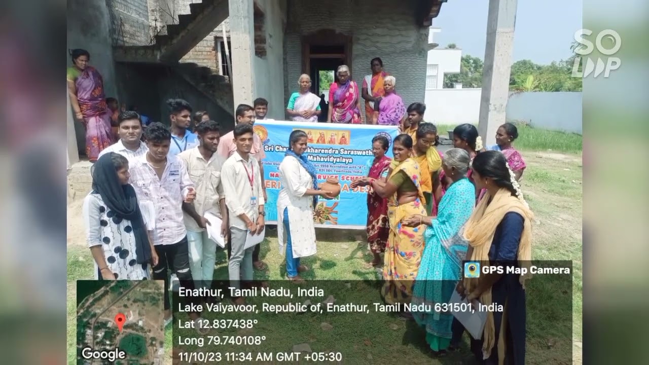 NSS Of Sri Chandra Sekharendra Saraswathi Viswa Mahavidyalaya Unity, Kanchipuram,Amrit Kalash Yatra.