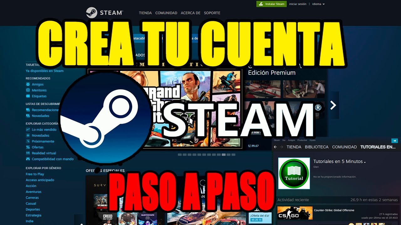 ✅ Como CREAR una cuenta de STEAM 2021 *FÁCIL y RÁPIDO* 🚀 | TUTORIAL COMPLETO )Paso a Paso)