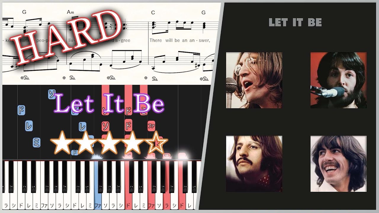 Let It Be - The Beatles - Hard Piano Tutorial + Sheets【Piano Arrangement】
