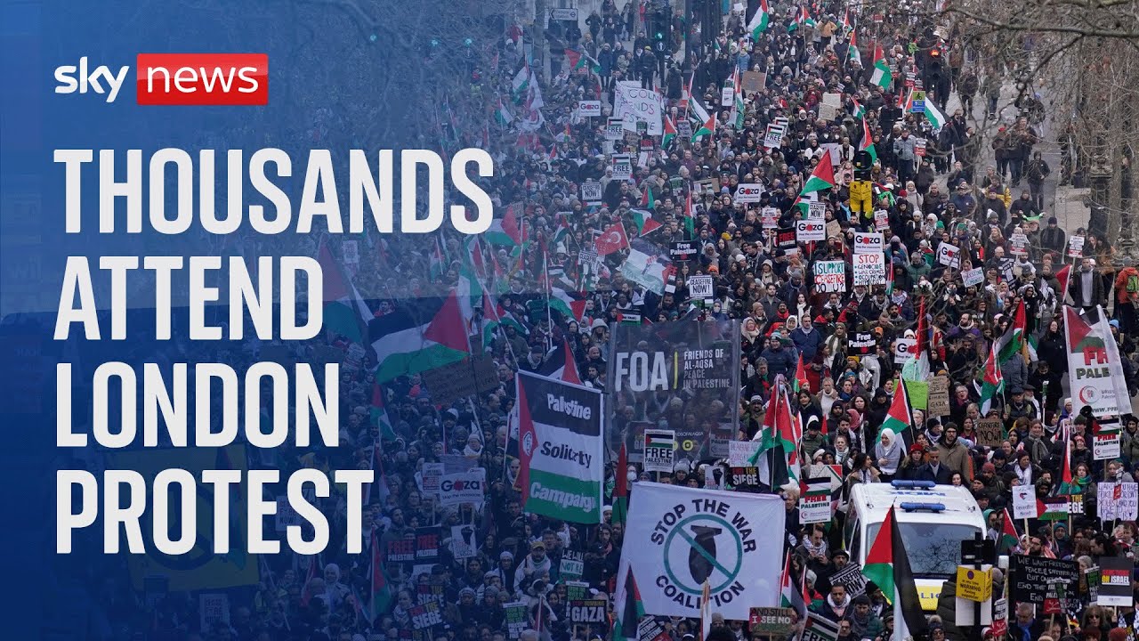 Thousands attend Pro-Palestinian protest in central London