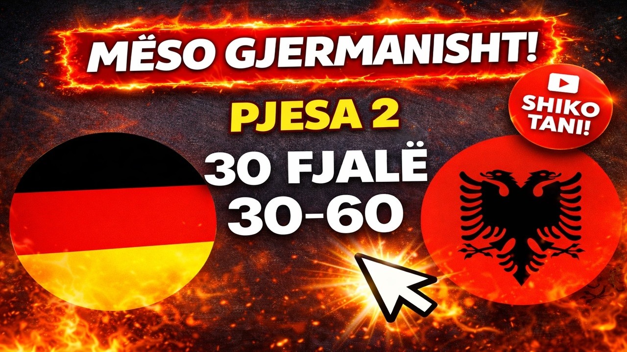 Fol Gjermanisht Rrjedhshëm! 🇩🇪 30 Fjali A2–B1 me Shqiptim & Përkthim (Ngadalë)