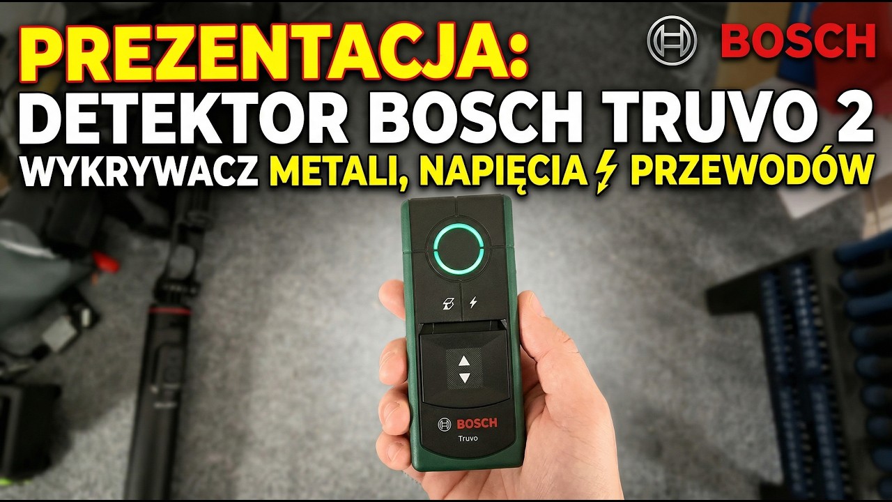 🆕 Prezentacja: Detektor Bosch Truvo 2 wykrywacz metali do 70mm napięcia przewodów do 50mm prosty