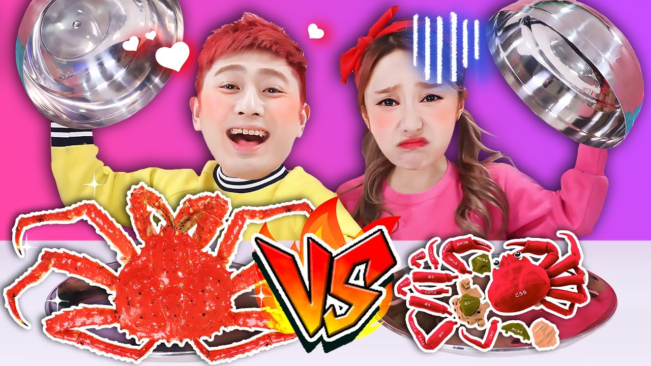 [실제음식vs고기퍼즐] 복불복 랜덤 음식 뽑기 먹방 Challenge