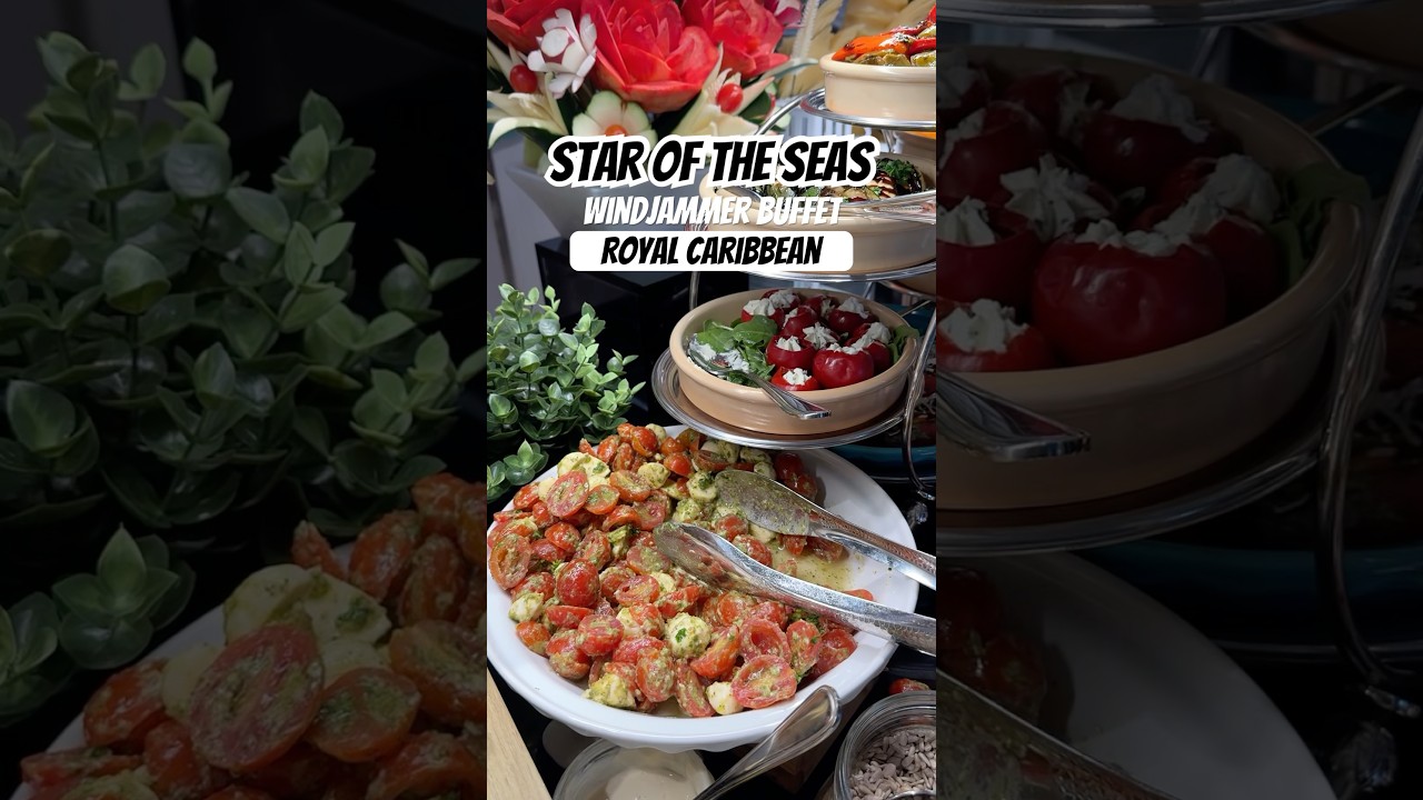 How many plates of food could you finish? #buffet #cruise #royalcaribbean #staroftheseas #windjammer