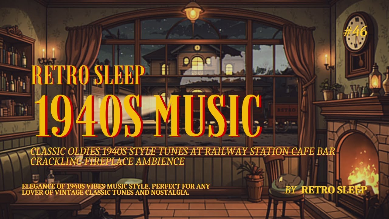 Classic Oldies 1940s Style Tunes Playing in Another Room on Railway Station Cafe Bar | Vintage | #46