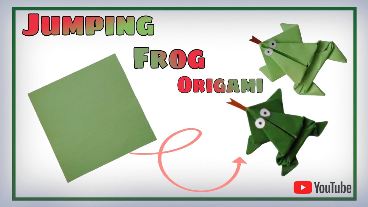 How to Make a Jumping Origami Frog 🐸 | Fun & Easy Paper Toy for your Kids