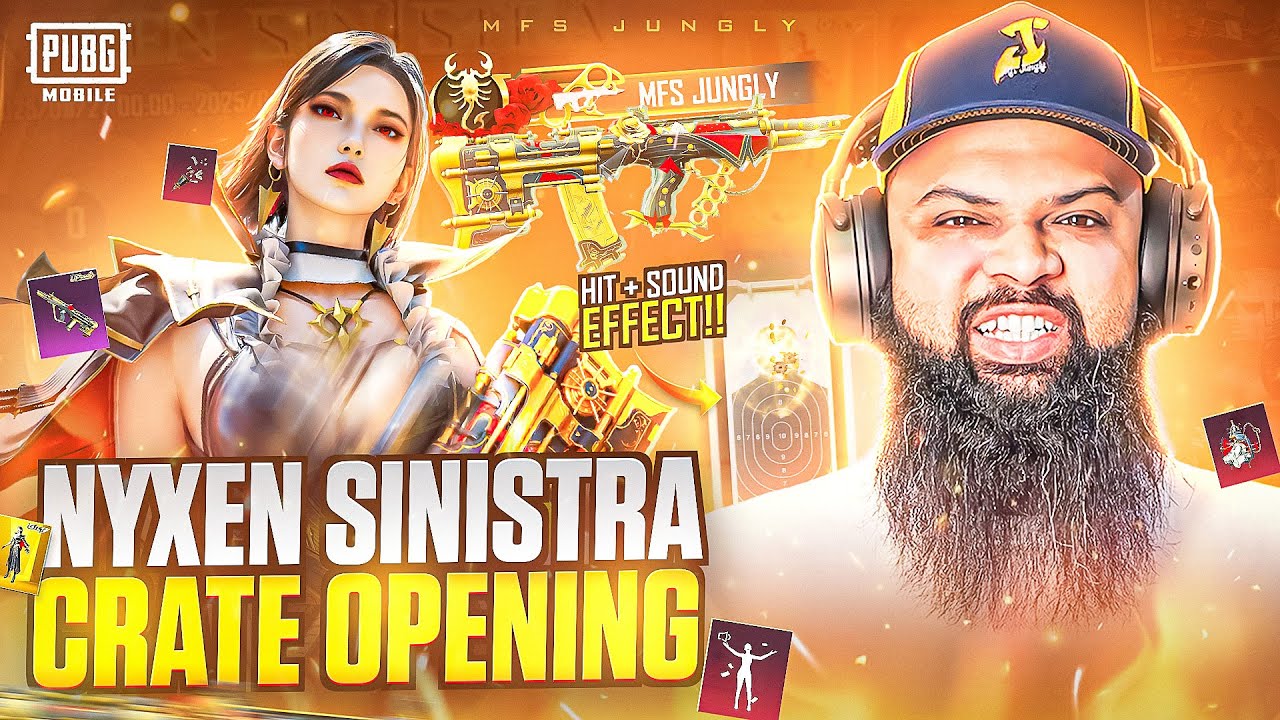 16,000UC 💸 Nyxen Sinistra Gilt Set & Nyxen Rose AUG Max Lucky Spin 🎰 PUBG Mobile Crate Opening