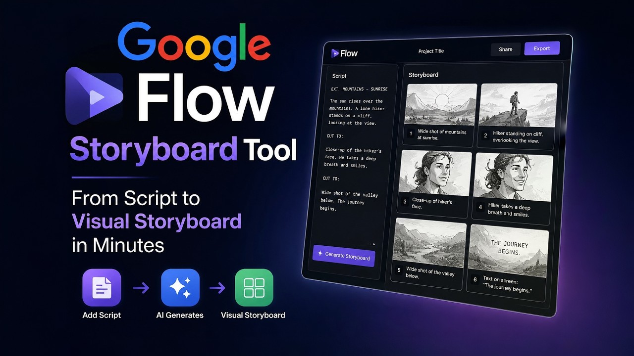 Инструмент раскадровки Google Flow: от сценария до визуальной раскадровки за считанные минуты (по...