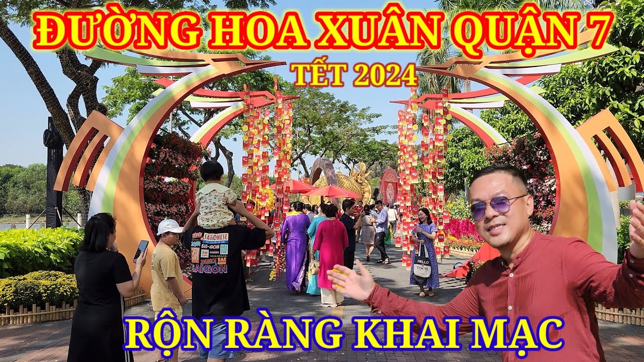 ĐỘC ĐÁO ĐƯỜNG HOA TẾT 2024 KHU NHÀ GIÀU PHÚ MỸ HƯNG QUẬN 7 || Nick Nguyen