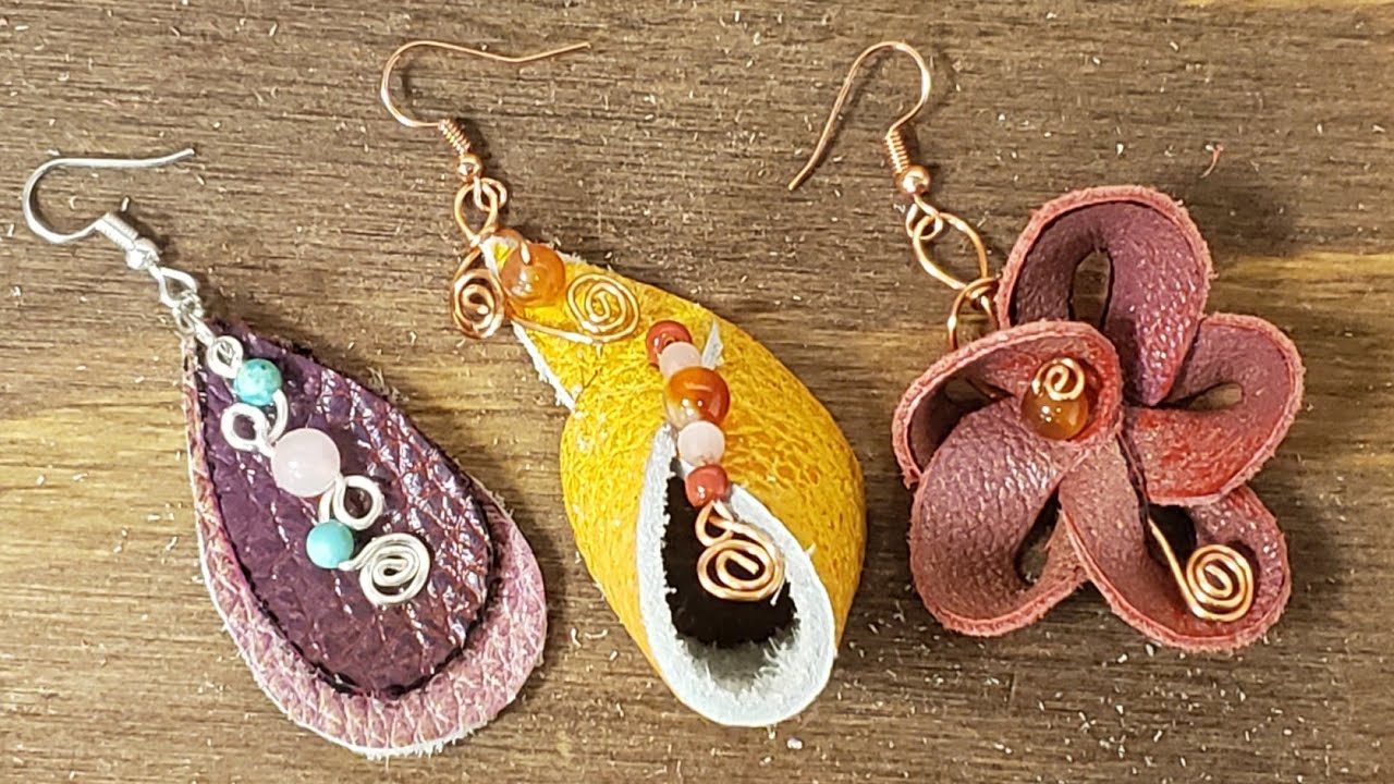 Wild Leather Earring Patterns!!!  Eps 367