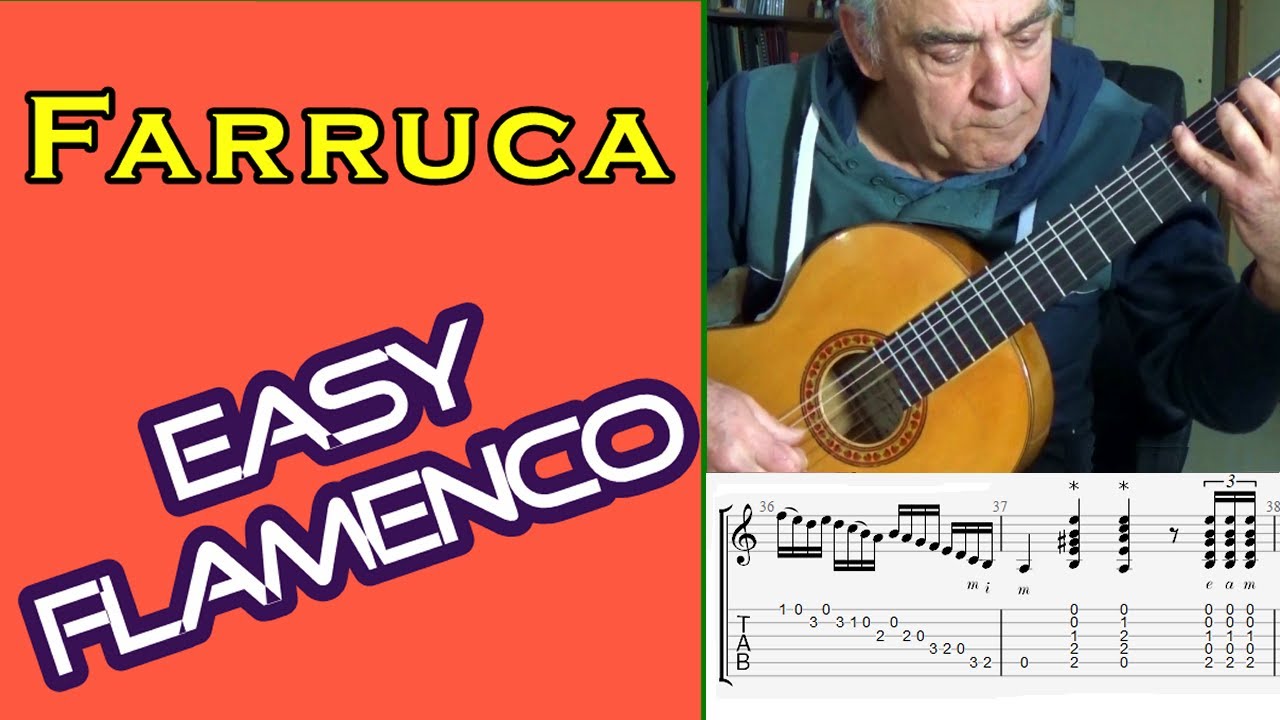 Farruca. Flamenco Guitar - easy solo with tab