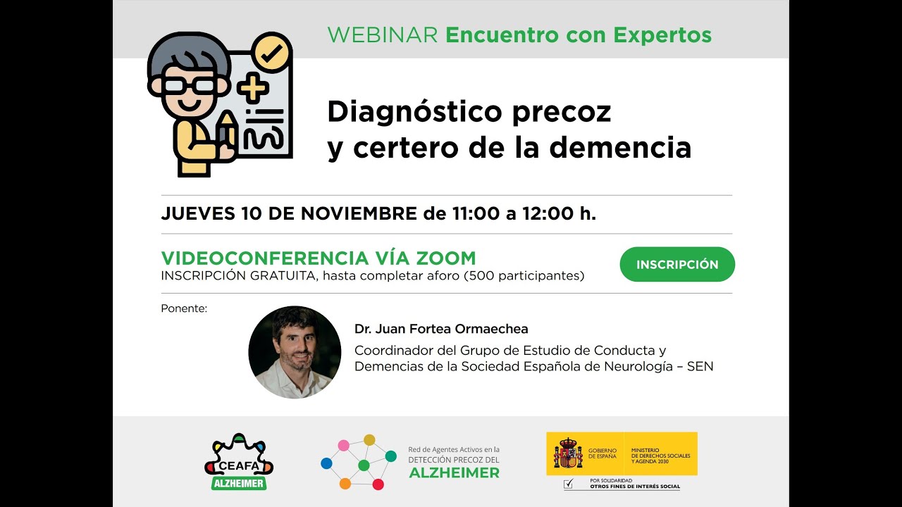 WEBINAR: Diagnóstico precoz y certero de la demencia