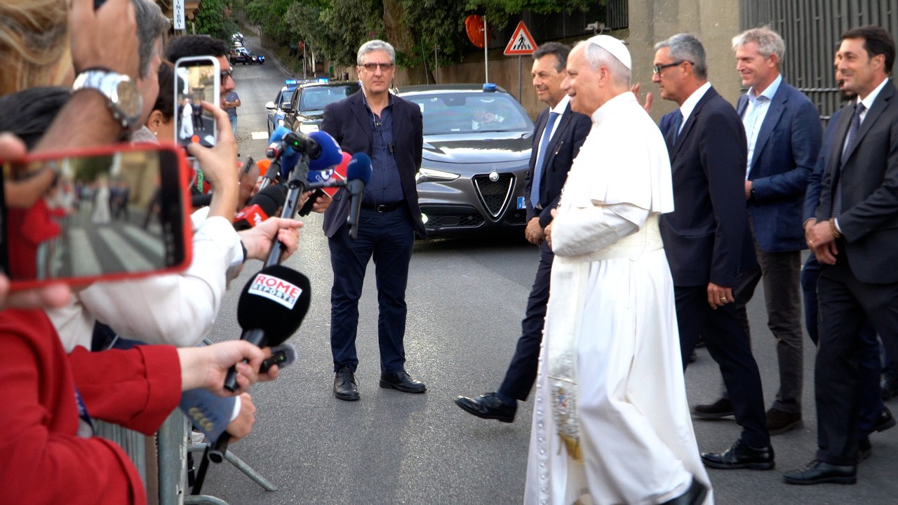 The Pope responded to questions including one about peace negotiations in the Middle East