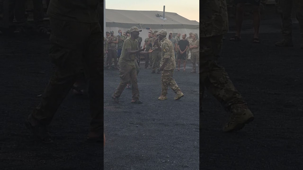 African Volunteer Troops in the Russian Army entertain their comrades. Africa Russia