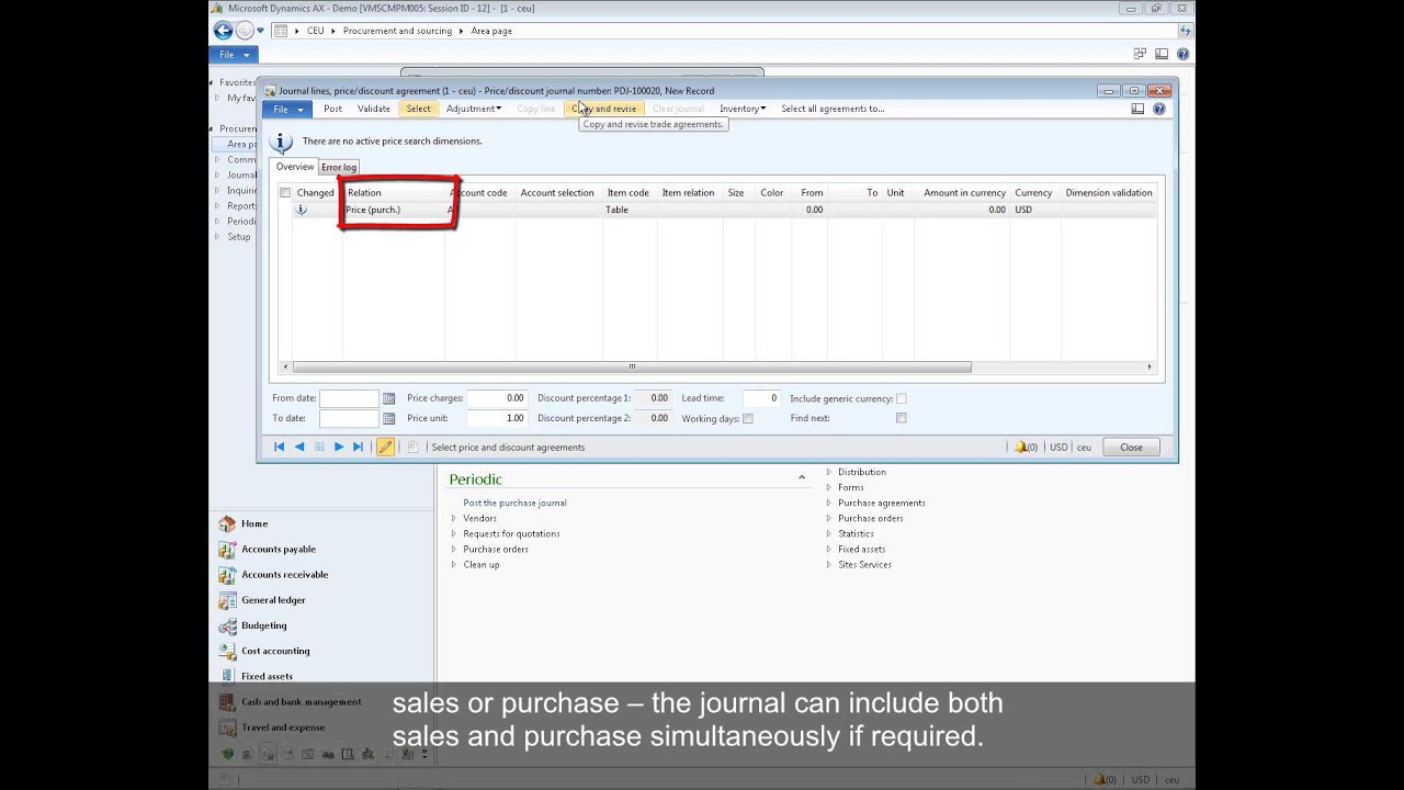 Microsoft Dynamics AX: How to Create and Manage Purchase Prices and Discounts Using Trade Agreements