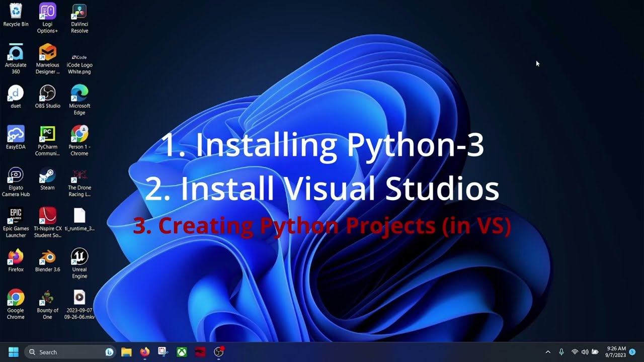 Python - Visual Studios - Tello Drone Setup!