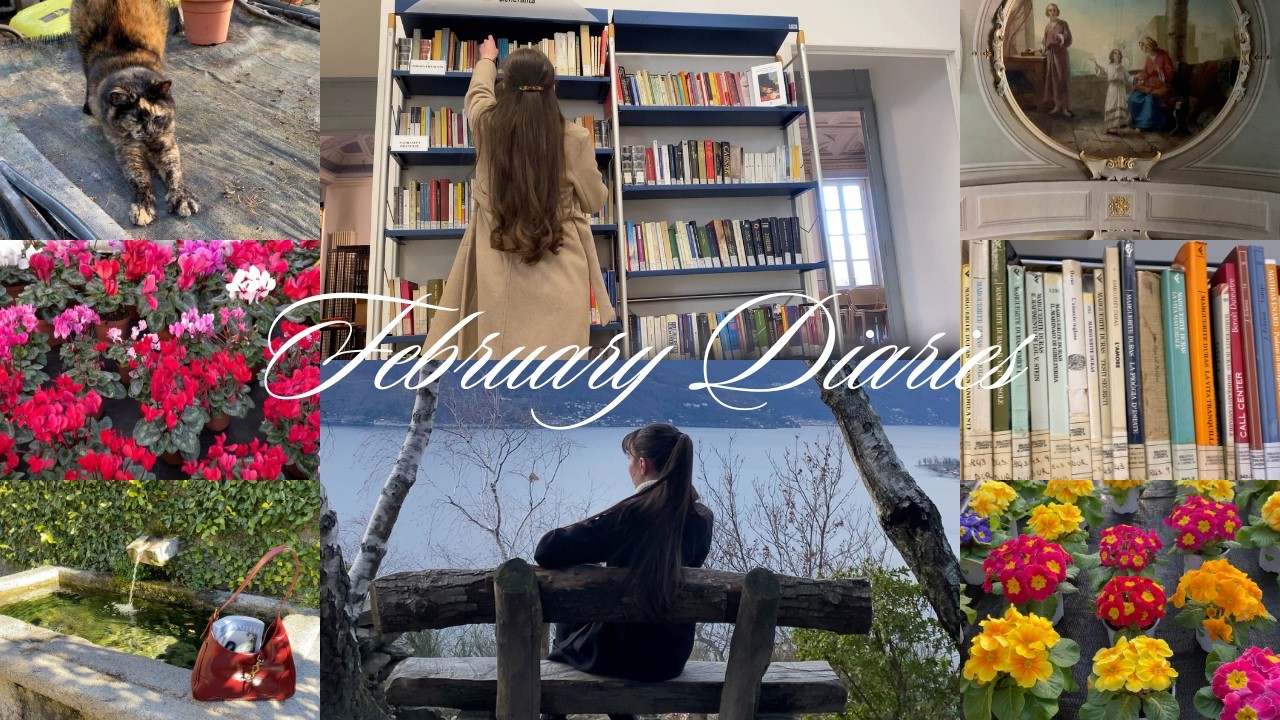 February Vlog | 📚 library, slow morning ☕️, flower shopping 🌷 & sunset at the lake 🌅