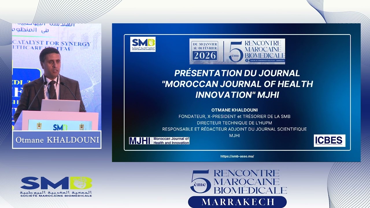 Mot de Mr Otmane KHALDOUNI trésorier de la SMB et président du congrès - RMB 2026