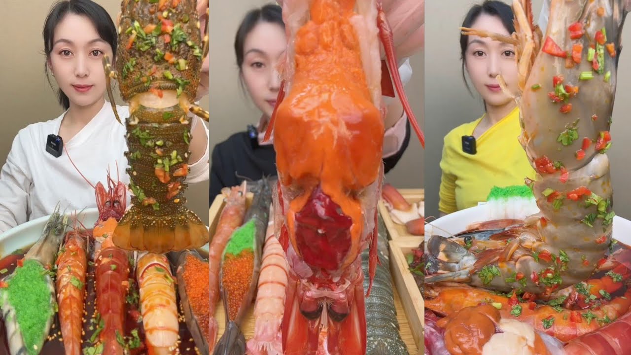 EAT SEAFOOD LOBSTER SHRIMP RED DEVIL SHRIMP SNAIL YUMMY....#mukbang #yummyfood #delicious
