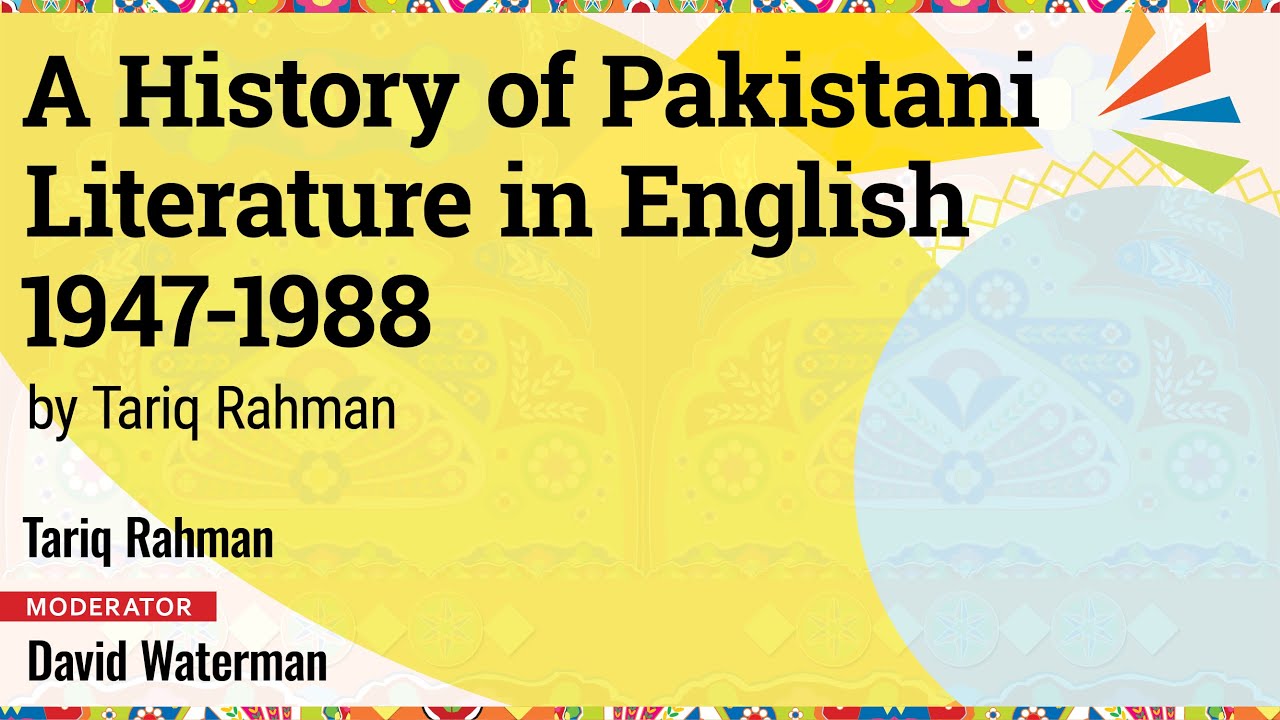 #IsbLF 2015: A History of Pakistani Literature in English 1947 1988 by Tariq Rahman