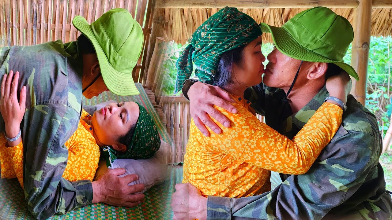 Harvesting melons to sell, picking onions to save for seed - The boy gave the girl a head scarf