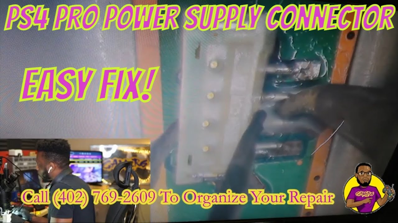 Fix ps4 pro power supply connector ripped off Repair (EASY METHOD)