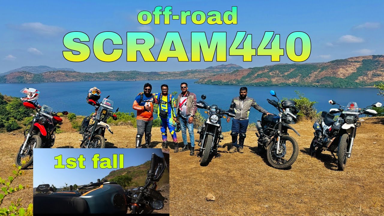 New Scram440 1st Offroading goes wrong 😬| 1 Fall with new bike 🤪|#scram440 #offroading