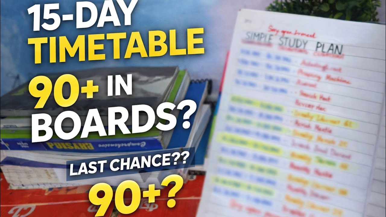 I Made This Timetable 15 Days Before Boards (Realistic)
