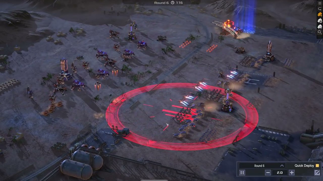 A mechabellum game I played (and won) overnight. It's a good game, a fun game - good strategy game.