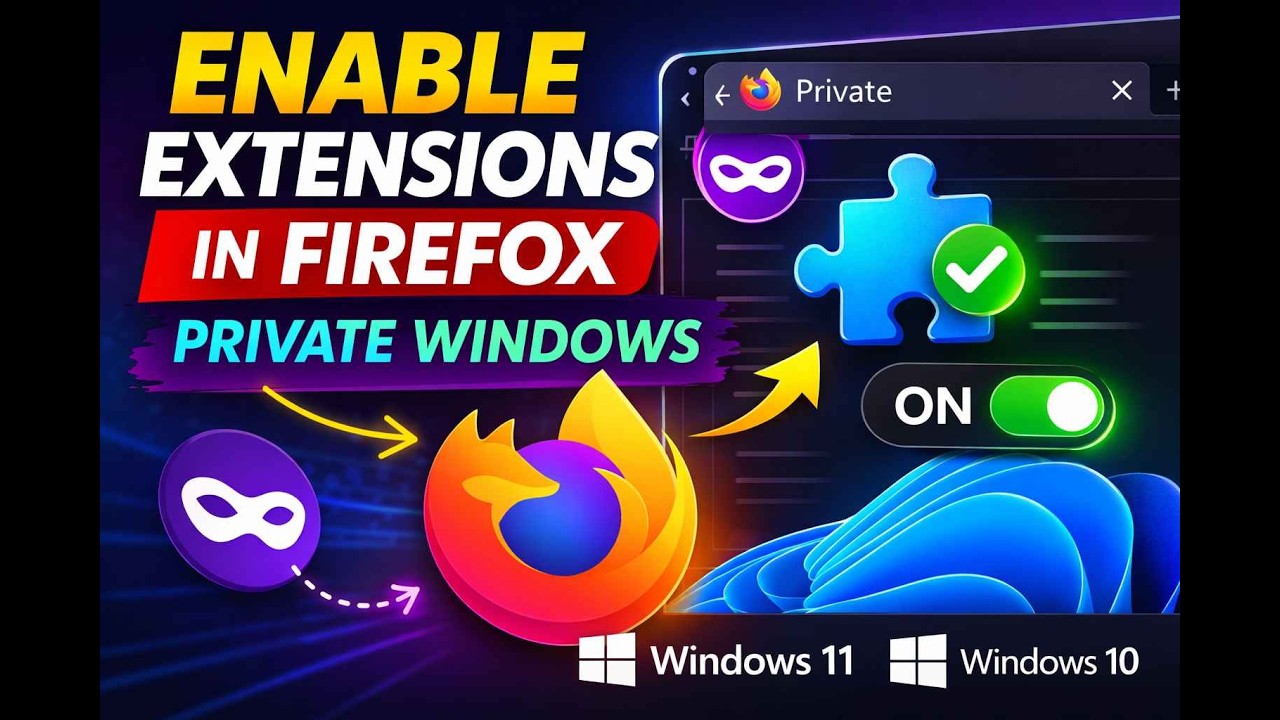 How to Enable Extensions in Firefox Private Windows in Windows 11 or 10 | GearUpWindows Tutorial