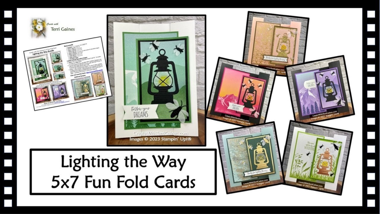 Lighting the Way 5x7 Fun Fold Cards with FREE PDF Download