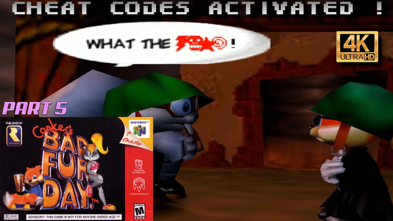 Conker's Bad Fur Day | N64 | Part 5 | Cheat Codes Activated | NEO Conker
