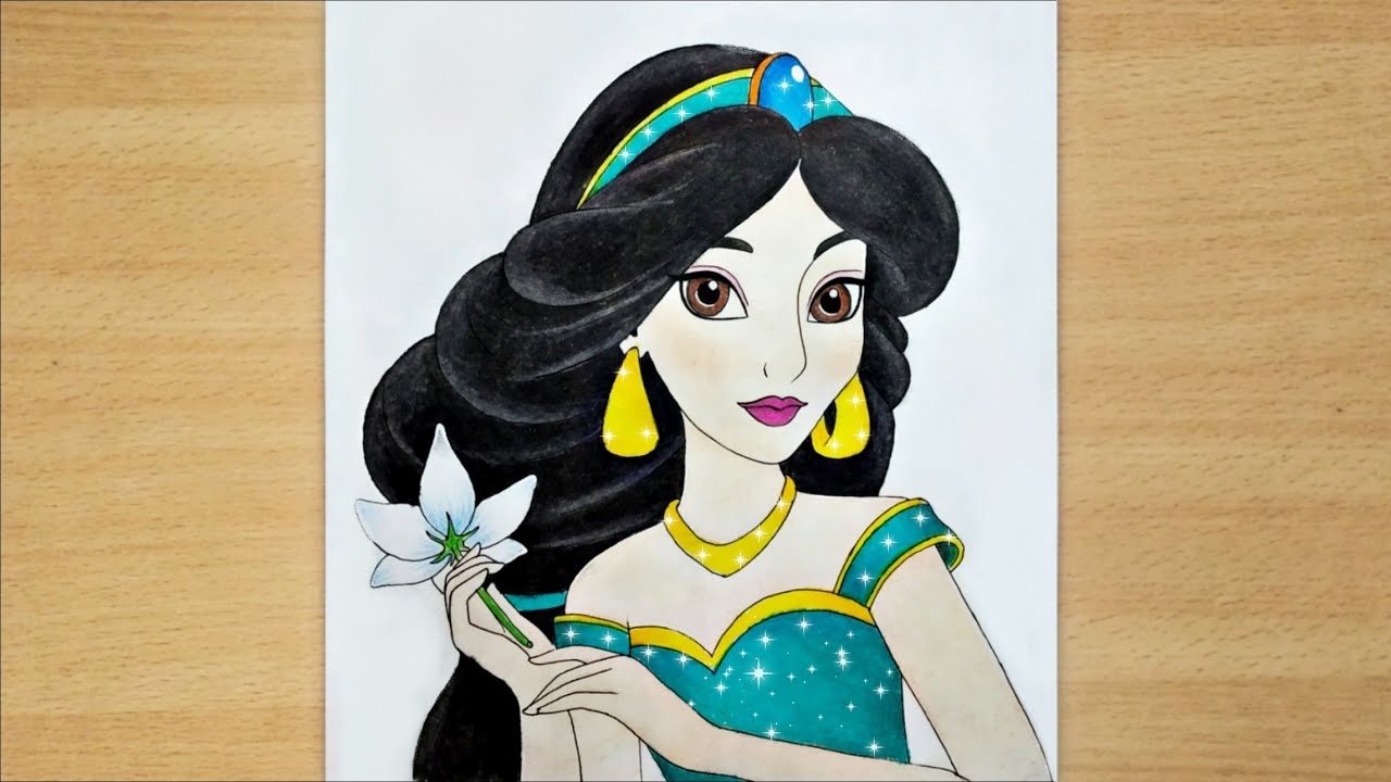 How to draw a Princess - Jasmine Inspired / Easy / step by step / Drawing Tutorial
