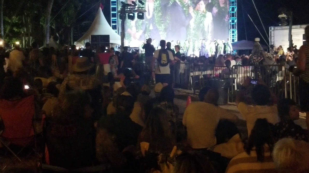 Beaulah Koale and Jay Hernandez Finish the Opening Speeches at the H50 Magnum PI SOTB 2018
