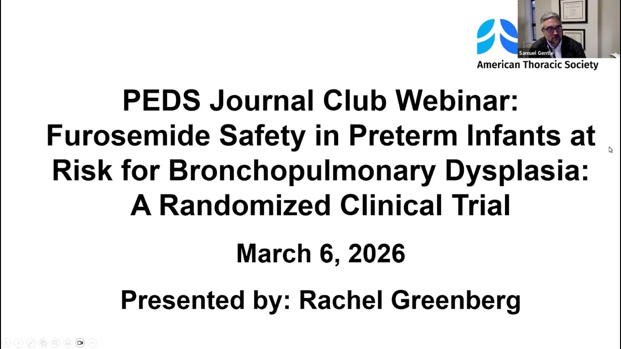 PEDS Journal Club: Furosemide Safety in Preterm Infants at Risk for Bronchopulmonary Dysplasia