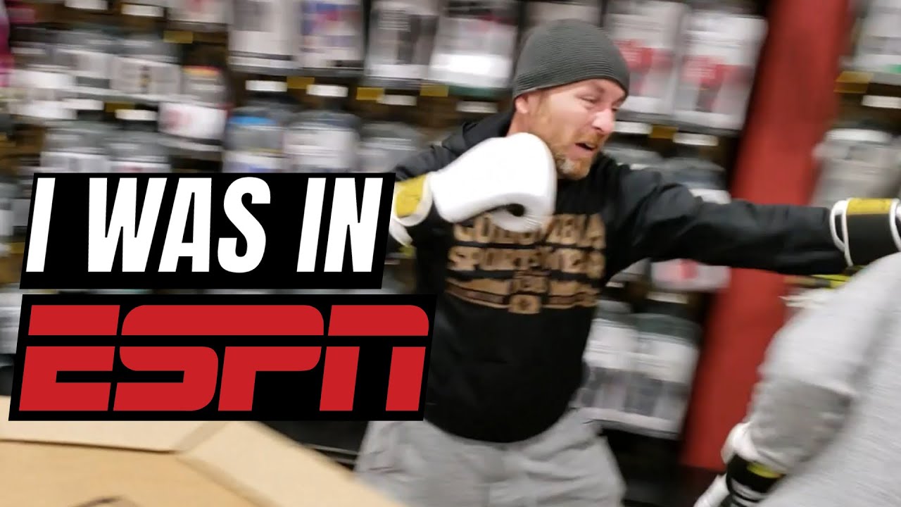 Sparring In Dick's Sporting Goods | Appearing in ESPN Magazine