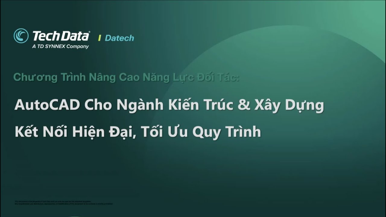 Chương Trình Nâng Cao Năng Lực Đối Tác: AutoCAD Cho Ngành Kiến Trúc & Xây Dựng