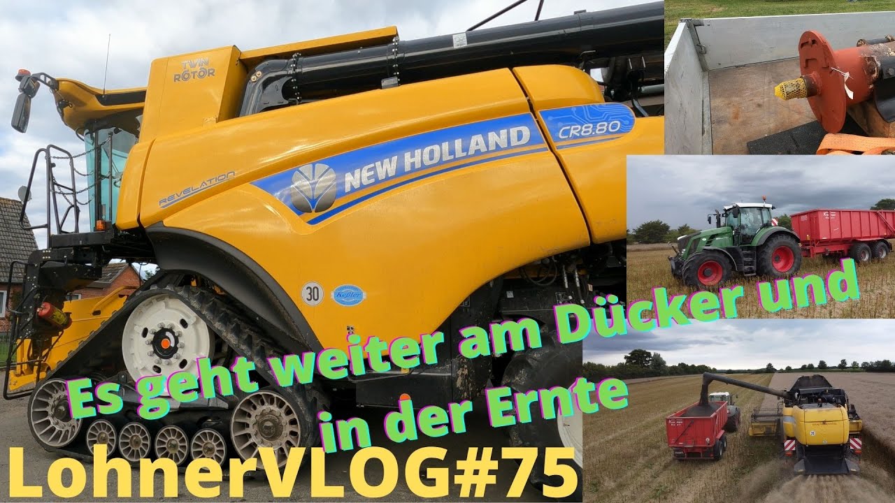LohnerVLOG#75 Dücker Fontmulcher, es geht weiter! New Holland drischt Raps, Fendt 824 fährt Ihn ab