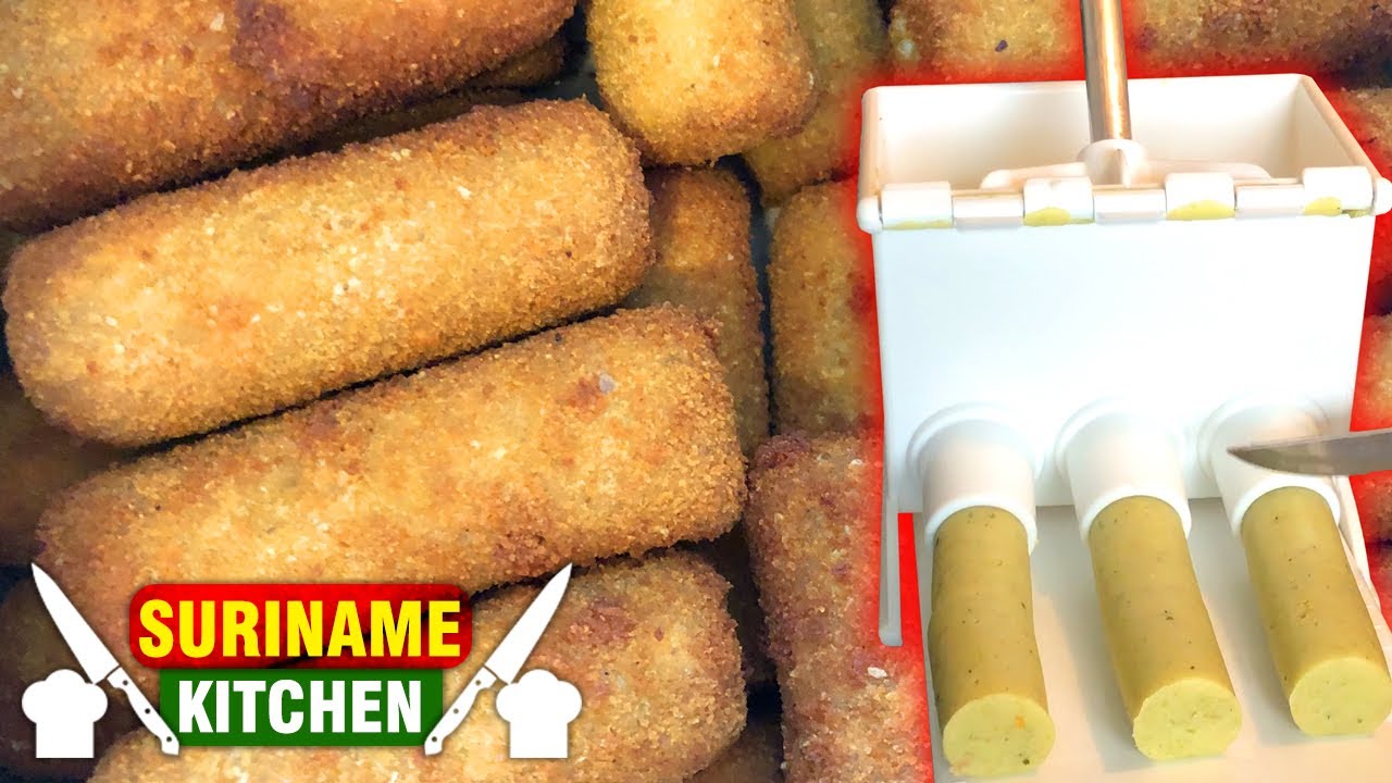 Surinaamse Kip Kroketten Maken Met Dit Apparaat | Making Chicken Croquettes With This Device