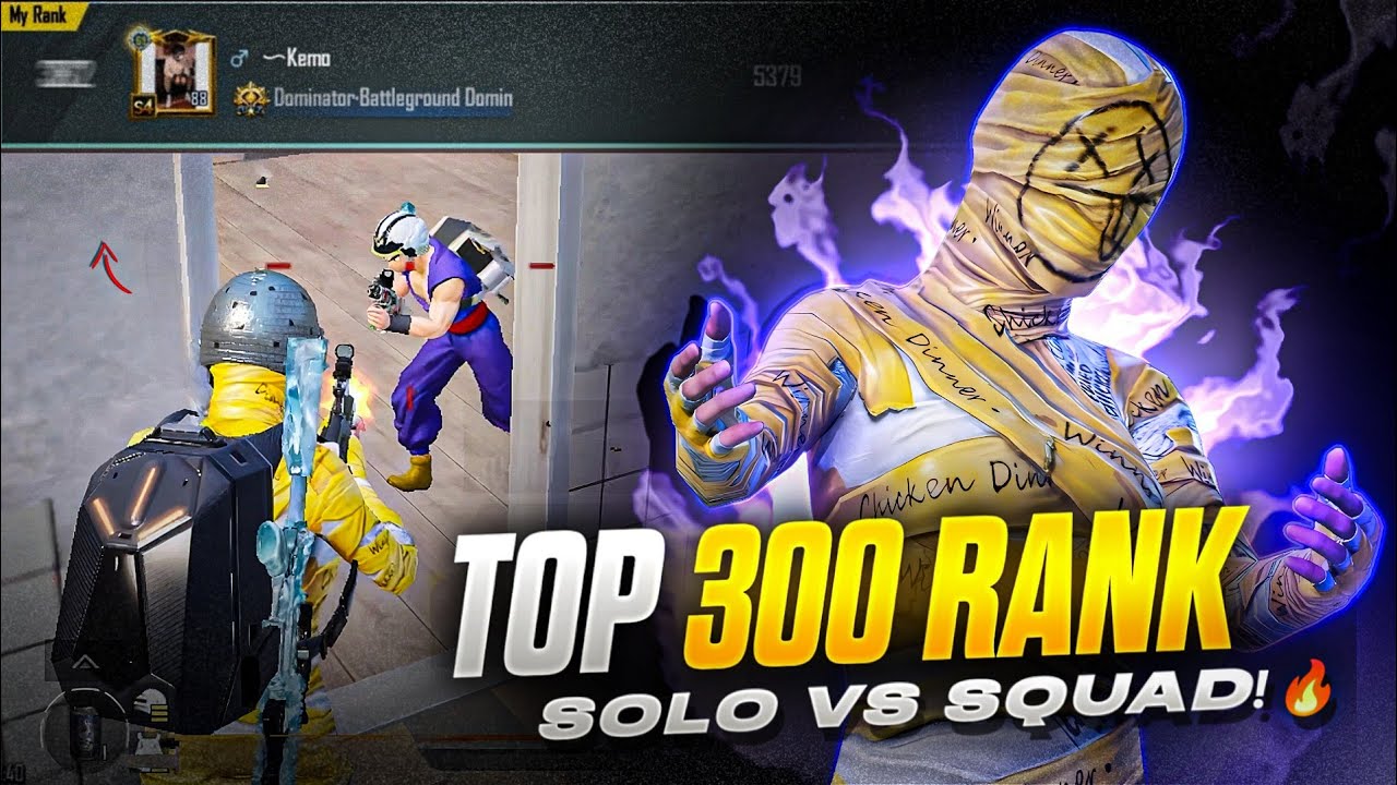 TOP 300 f/ RANK: Solo vs Squad *34 KILLS GAMEPLAY | BGMI 🔱