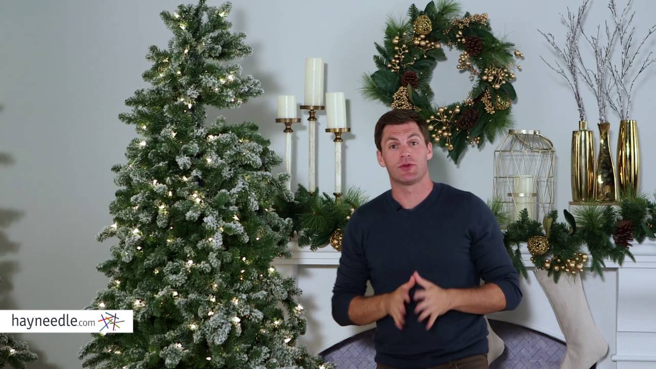 Flocked Imperial Pine Instant Glow Pre-Lit Full Christmas Tree - Product Review Video