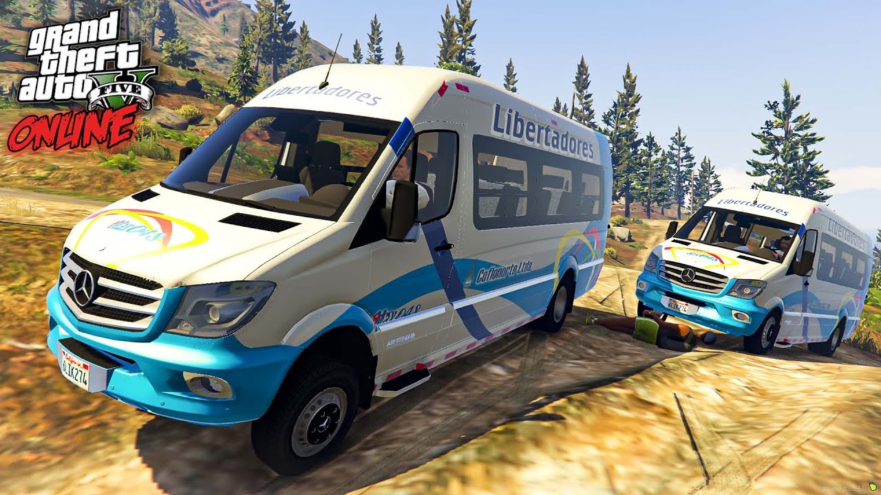 ¡SUBIENDO  VANS DE LIBERTADORES AL MONTE CHILIAD! GTA V ONLINE CON MODS