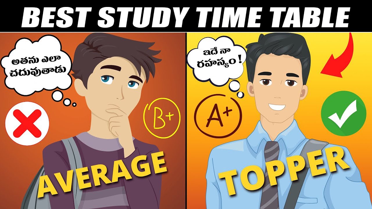 Best Time Table For Studies in Telugu | How Toppers STUDY SMART in Telugu | Study Advice