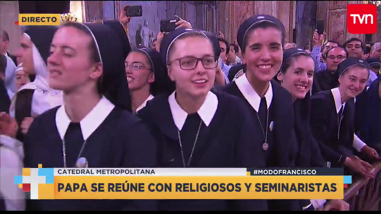Así recibieron al Papa Francisco en la Catedral de Santiago | 24 Horas TVN Chile